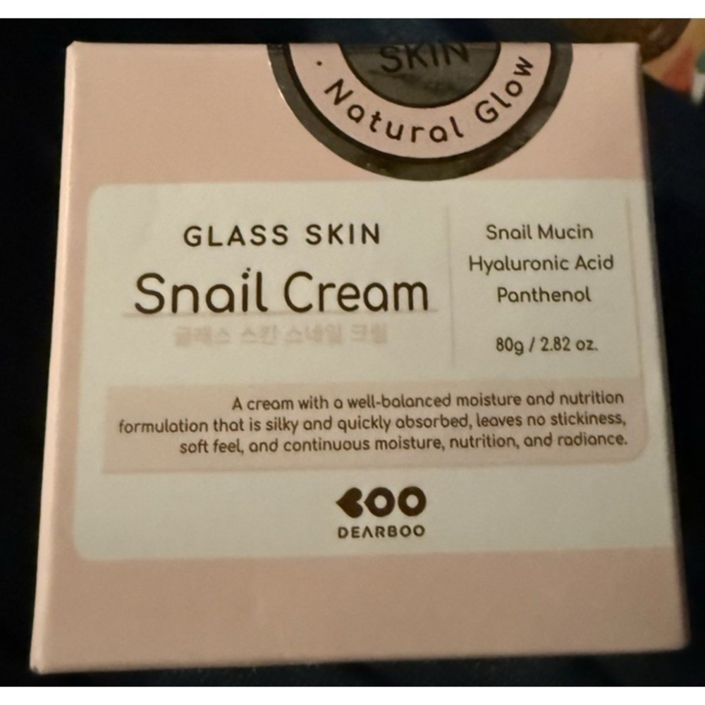 Korean Dearboo Glass Skin Snail Cream‎ 2.82oz K Beauty Hydrating Mositurizer